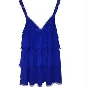 Victoria Secret Blue Tiered Teddy NWT (L)